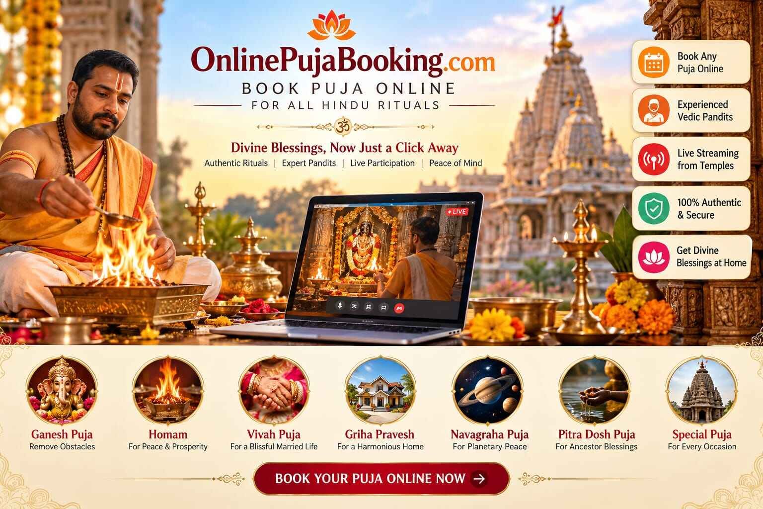 Online Puja Booking Book Puja Online for All Hindu Rituals Hassle Free & Trusted Services